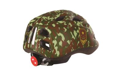 Polisport PolispGoudt juniGoud fietshelm s 52-56cm army met led licht