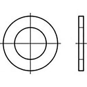 Onderlegring 19 mm 30 mm Staal 500 stuk(s) TOOLCRAFT TO-6854655