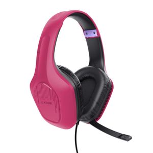 Trust GXT 790 Headset Bedraad Hoofdband Gamen Zwart, Roze