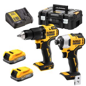 DeWalt DCK2062E2T | Accu Combiset | Set | DCD709 + DCF809 | 2 x 18V XR Powerstack + lader | in TSTAK - DCK2062E2T-QW