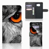 Samsung Galaxy S7 Edge Telefoonhoesje met Pasjes Uil