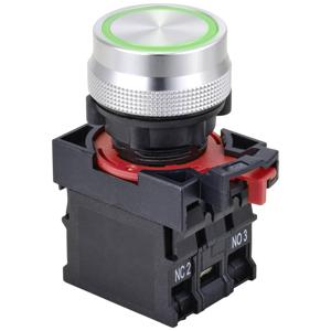 TRU COMPONENTS TC-10091044 ONPOW26-11E/G/12V Drukschakelaar 250 V 5 A 1x aan/(aan) Moment Groen IP40 1 stuk(s)