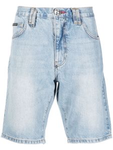 Philipp Plein bermuda en jean - Bleu