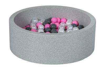 Viking Choice  Ballenbak 90 cm met 150 ballen parelmoer, licht paars & grijs