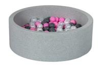 Viking Choice  Ballenbak 90 cm met 150 ballen parelmoer, licht paars & grijs