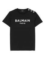 Balmain Kids t-shirt à logo imprimé - Noir