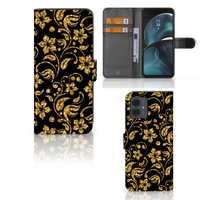 Motorola Moto G14 Hoesje Gouden Bloemen