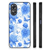 Bloemen Hoesje voor OPPO A17 Flowers Blue