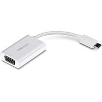 TRENDnet USB-C naar VGA-adapter met voeding, hoge snelheid USB-C verbinding, USB-C Power Delivery (PD) conform, CHROME, WINDOWS 10, MAC, TUC-VGA2