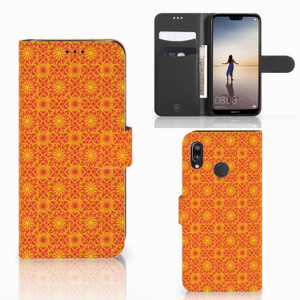 Huawei P20 Lite Telefoon Hoesje Batik Oranje