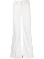 MOTHER pantalon en coton à coupe évasée - Blanc