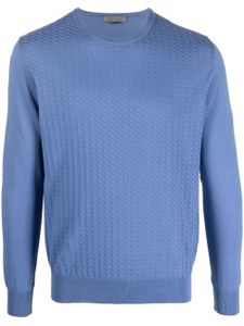 Corneliani sweat en coton à manches longues - Bleu