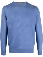 Corneliani sweat en coton à manches longues - Bleu