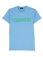 DSQUARED2 KIDS t-shirt en coton à logo imprimé - Bleu