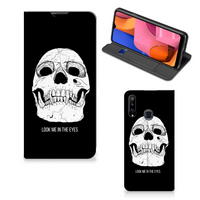 Mobiel BookCase Samsung Galaxy A20s Skull Eyes