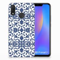 Huawei P Smart Plus TPU Case Flower Blue