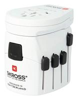 Skross PRO World & USB Universal Universal White power plug adapter