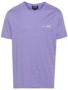 A.P.C. t-shirt Item en coton - Violet