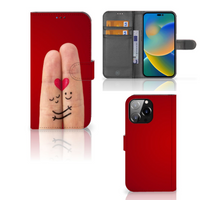 iPhone 14 Pro Max Wallet Case met Pasjes Liefde - Origineel Romantisch Cadeau - thumbnail