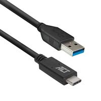 ACT USB naar USB C kabel 1m, USB 3.0, PD 60W USB A naar USB C Snellaadkabel, 5Gbps Datasnelheid - AC7416