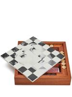 Fornasetti coffret de jeux de société Viso - Marron