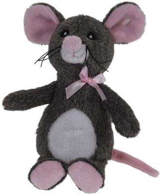Tender Toys knuffelmuis 20 cm grijs