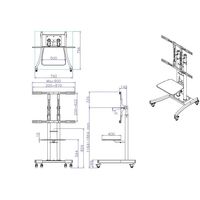 VALUE 17.99.1165 bevestiging voor signage-beeldschermen 2,54 m (100") Zwart - thumbnail