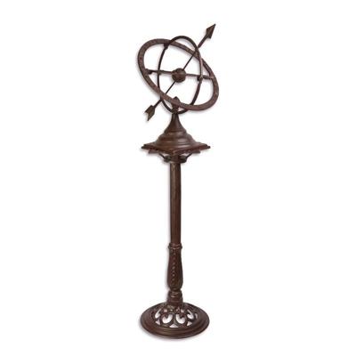 A CAST IRON SUNDIAL ON STAND