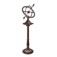 A CAST IRON SUNDIAL ON STAND