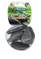 Superfish Zen Pebble Medium Zwart - Duurzame Vijverdecoratie Kiezelstenen 450g