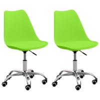 vidaXL Eetkamerstoelen 2 st kunstleer groen