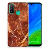 Huawei P Smart 2020 TPU Siliconen Hoesje Marmer Bruin - thumbnail