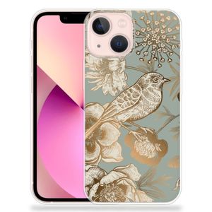 TPU Case voor iPhone 13 mini Vintage Bird Flowers