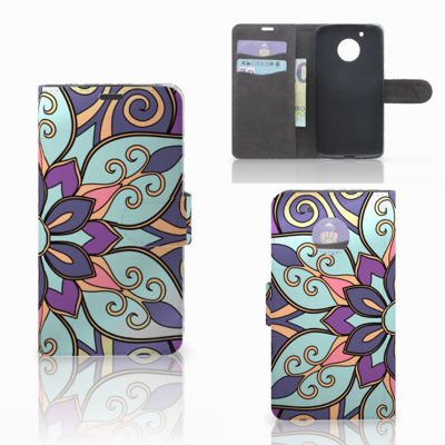 Motorola Moto G5 Hoesje Purple Flower
