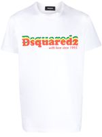 DSQUARED2 t-shirt en coton à logo imprimé - Blanc