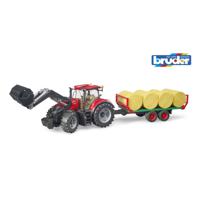 Bruder 03198 Case IH Optum 300CVX Tractor + Balenwagen 1:16 - thumbnail