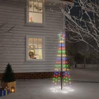 VidaXL Kerstboom met grondpin 108 LED&apos;s meerkleurig 180 cm - thumbnail