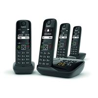 Gigaset zwarte quattro dect draadloze telefoon met antwoordapparaat as690aquattro