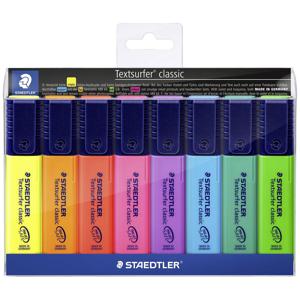 Staedtler Textsurfer classic 364 markeerstift 8 stuk(s) Beitelvormige punt Blauw, Groen, Oranje, Roze, Rood, Turkoois, Violet, Geel