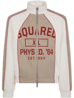 DSQUARED2 veste de sport zippée à logo imprimé - Blanc