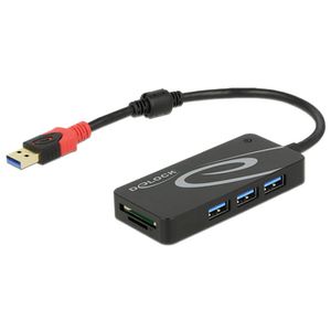 Delock 62899 USB 3.1 Gen 1-hub Zwart