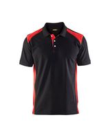 Blaklader polo pique polo 3324-1050 zwart/rood mt M