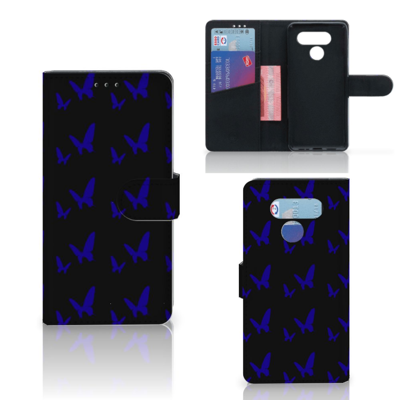LG Q60 Telefoon Hoesje Vlinder Patroon