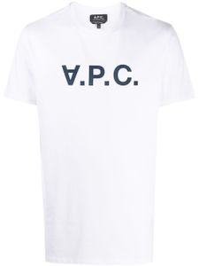 A.P.C. t-shirt à logo imprimé - Blanc