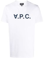 A.P.C. t-shirt à logo imprimé - Blanc - thumbnail