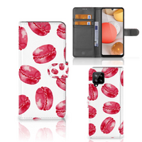 Samsung Galaxy A42 5G Book Cover Pink Macarons - thumbnail