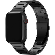 Titanium band - Zwart - Geschikt voor Apple watch 42mm / 44mm / 45mm / 49mm - thumbnail