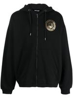 Just Cavalli hoodie en coton à logo imprimé - Noir