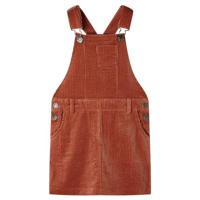 Kindertuinjurk 116 ribfluweel cognackleurig, kinderkleding, kinderjurk, meisjeskleding, kinderkled, jongenskleding, kinderen jurk, kinderjurkje