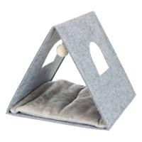 TRIXIE Kattengrot inklapbaar Junior lichtgrijs